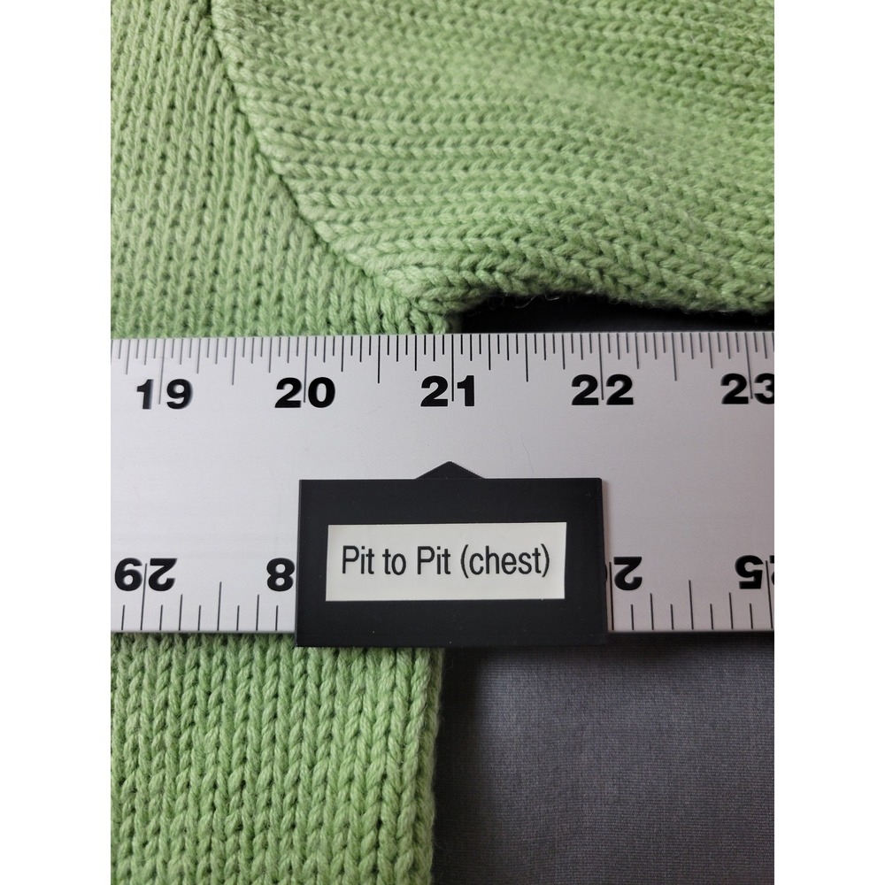 Storybook Knits Wolf Family Southwestern Fringe Cardigan Sweater Green Womens M - Picture 10 of 13